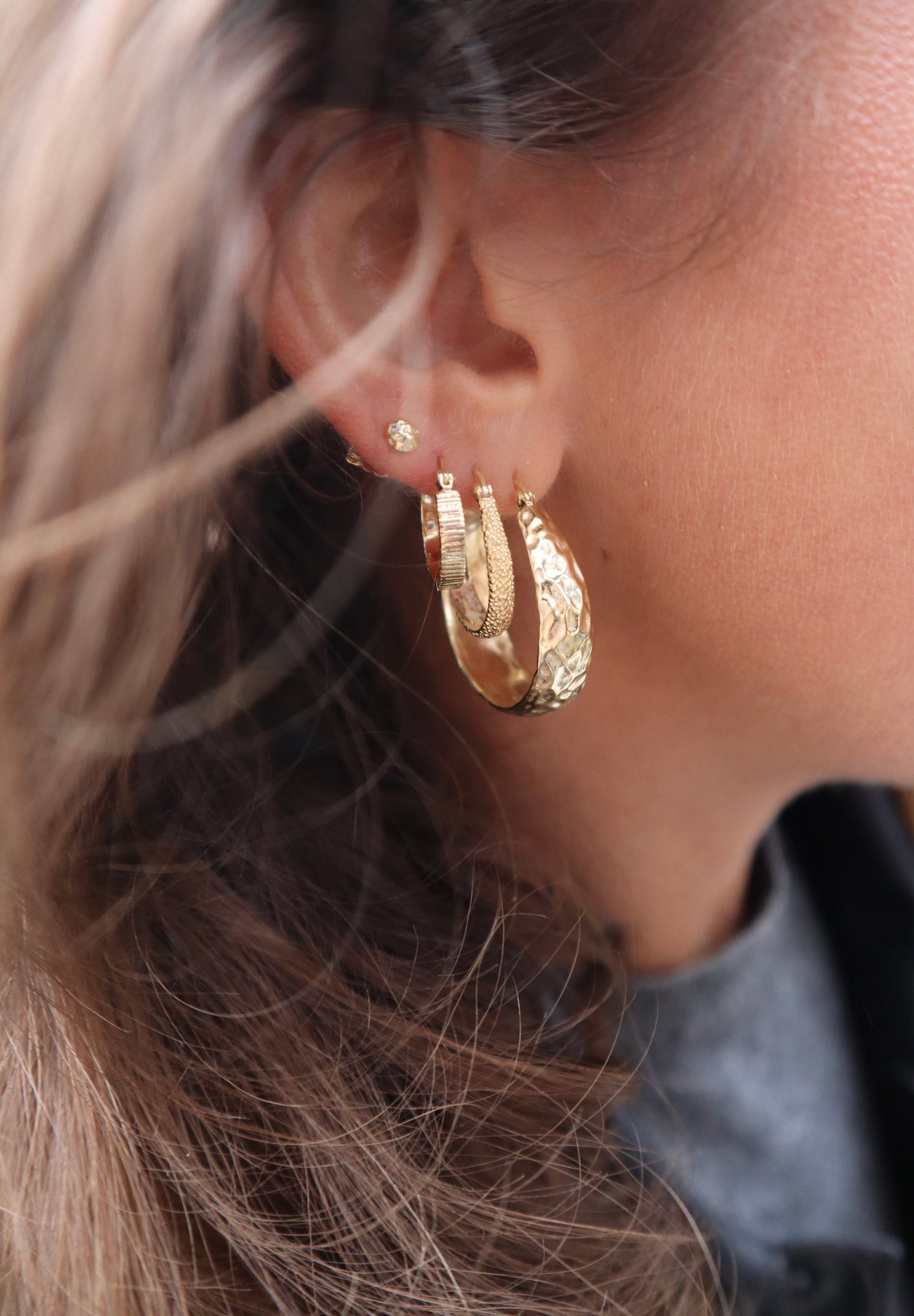 The Fine Line Hoops Gold
