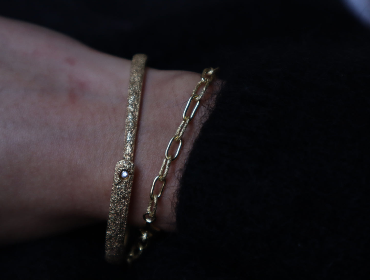 De Halfway Structure armband in goud