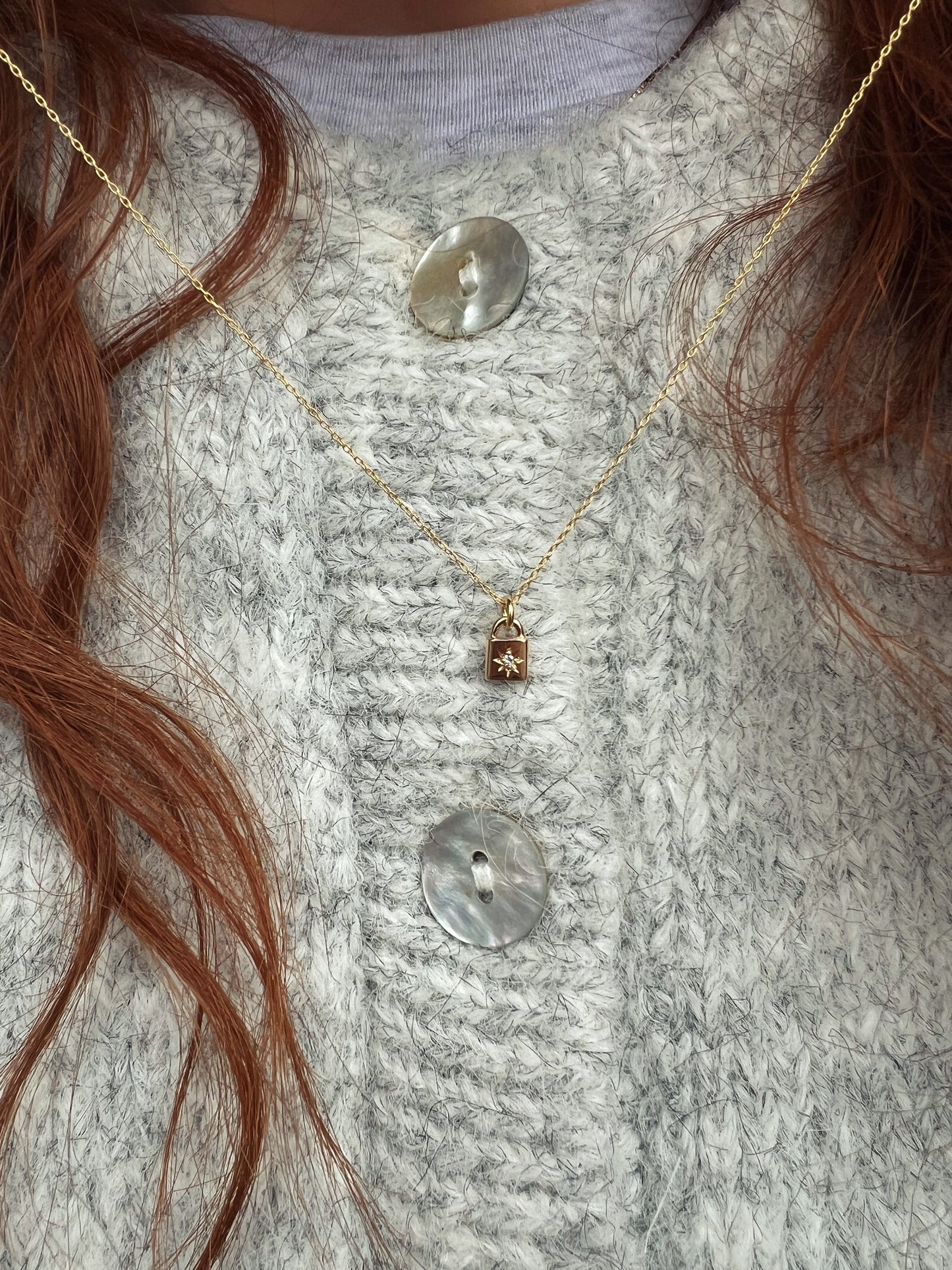 De Diamond Starlight Locker-bedel 14k goud