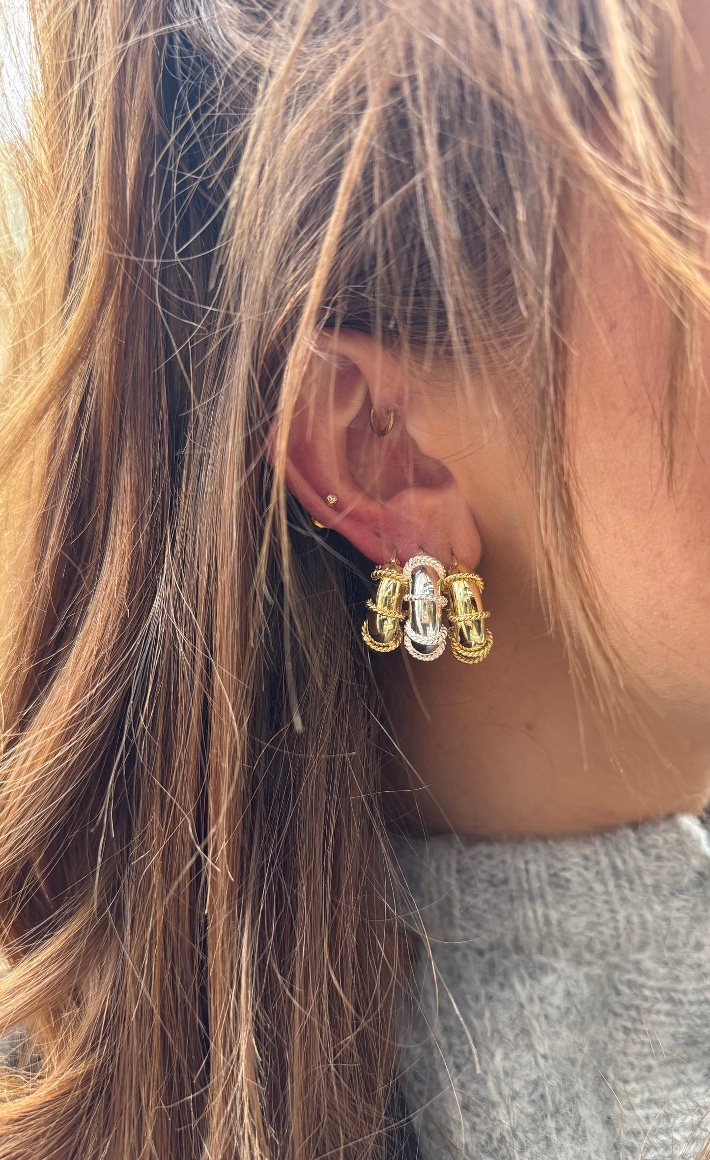 The Swirl Hoops Silver