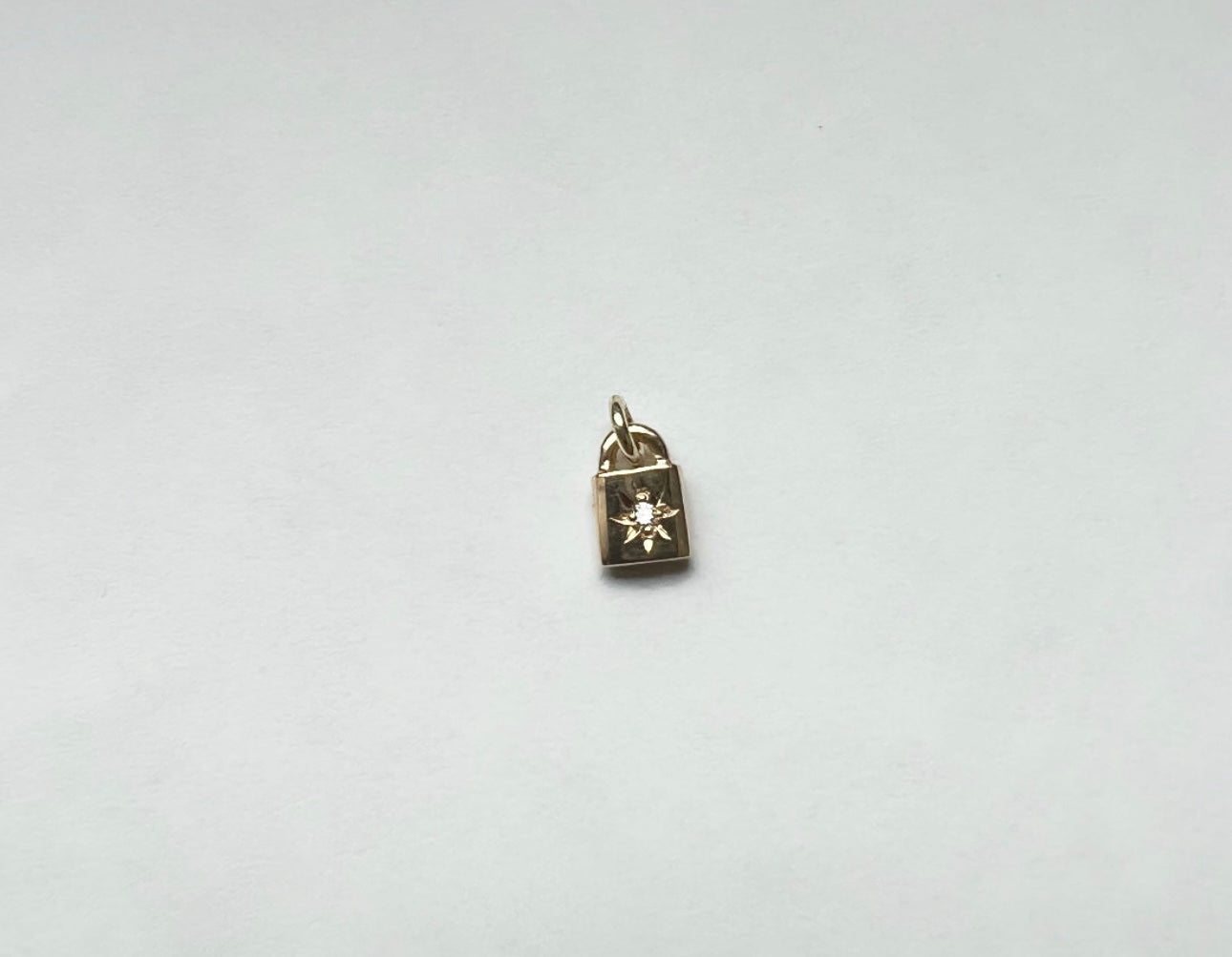 De Diamond Starlight Locker-bedel 14k goud