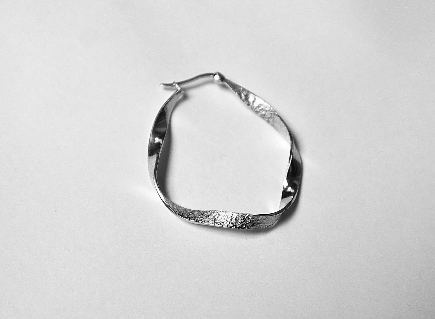 PRE ORDER | The Sandy Wave Hoop Silver